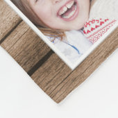 17フォトコラージュファミリー名引用文素朴ウッド フリースブランケット (角)