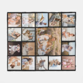 17フォトモダンコラージュフリースブランケット フリースブランケット (正面(横))