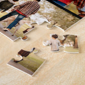 17フォトユニークコラージュシンプルブラック ジグソーパズル (側面)