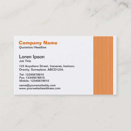 17ライン-オレンジ 名刺 (正面)