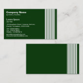 17ライン – 濃い緑の上の白 名刺 (正面/裏面)