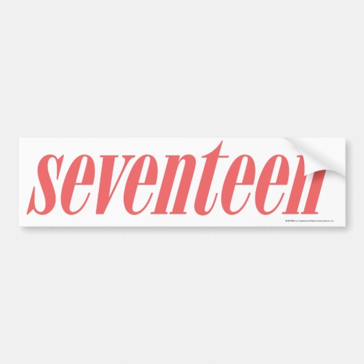 17ロゴLtPink バンパーステッカー (正面)