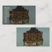 17世紀なこはく色の小箱、Malbork、ポーランド 名刺 (正面/裏面)