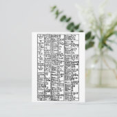 17世紀なAlchemical記号 ポストカード (スタンド正面)