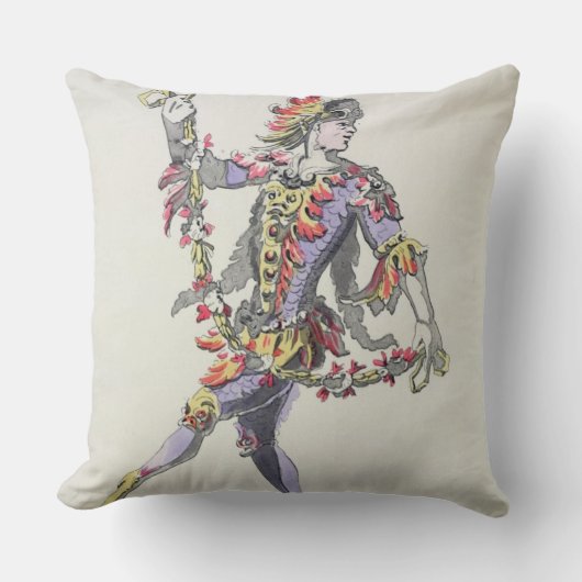 17世紀なballeのトリトンのためのデザインを、着せて下さい クッション (正面)