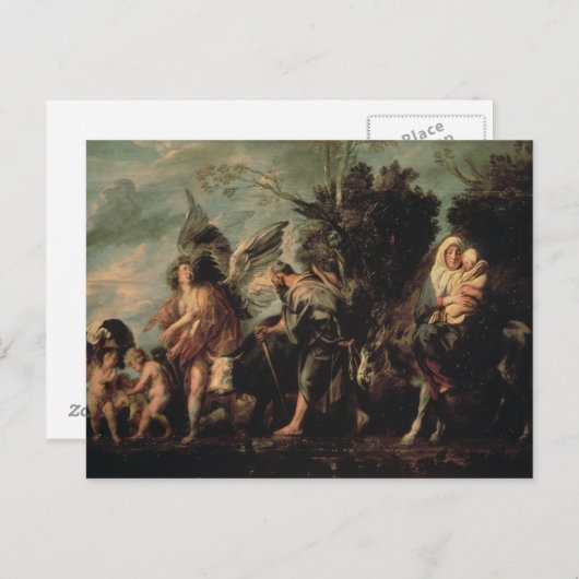 17世紀のエジプトへの飛行 ポストカード (正面/裏面)