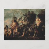 17世紀のエジプトへの飛行 ポストカード (正面)