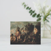 17世紀のエジプトへの飛行 ポストカード (スタンド正面)