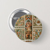 17世紀のパターン美しい装飾 缶バッジ (正面&裏面)