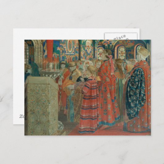 17世紀のロシアの教会の女性 ポストカード (正面/裏面)