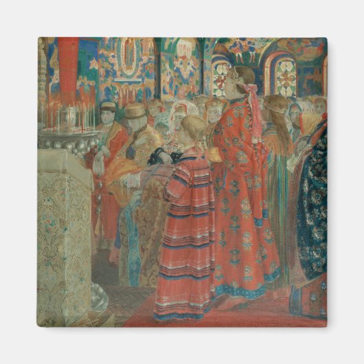 17世紀のロシアの教会の女性 マグネット (正面)