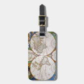 17世紀の世界地図 ラゲッジタグ (正面縦)