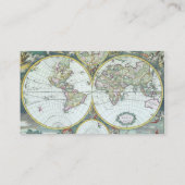 17世紀の古地図 世界地図、フリードリヒ・デ・ウィット 名刺 (裏面)