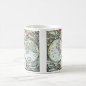 17世紀の古地図 世界地図、フリードリヒ・ド・ウィット コーヒーマグカップ (中央)