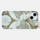 17世紀の古地図 世界地図、フリードリヒ・ド・ウィット Case-Mate iPhoneケース (裏面 (横))
