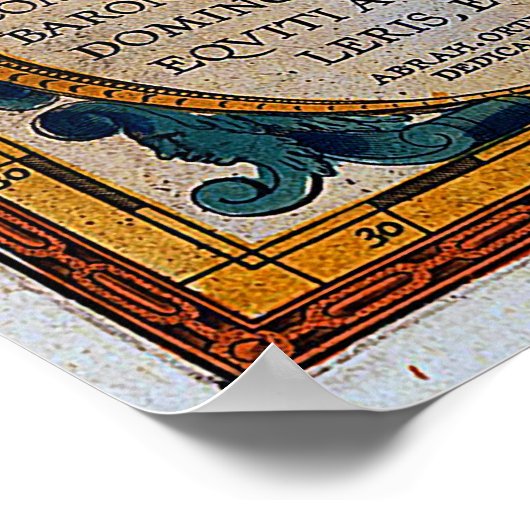 17世紀の地地中海の図 ポスター (角)