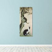 17世紀の猫（絹本墨書） キャンバスプリント (インサイチュ (ウッドフロア))