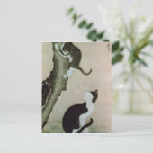 17世紀の猫（絹本墨書） ポストカード (スタンド正面)