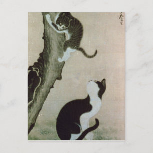 17世紀の猫(絹本墨書) ポストカード