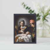 17世紀の羊飼いの崇拝 ポストカード (スタンド正面)