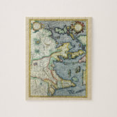 17世紀アンティークアジア地図,メルカトル/ホンジウス ジグソーパズル (縦)