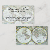 17世紀アンティーク世界地図フレドリック・ド・ウィット 名刺 (正面/裏面)