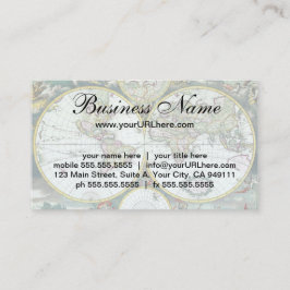 17世紀アンティーク世界地図フレドリック・ド・ウィット 名刺