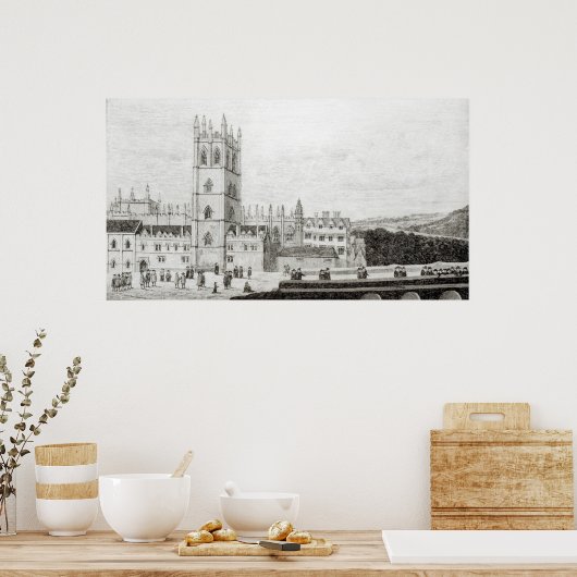 17世紀オックスフォード大学マグダレン大学 ポスター (キッチン)