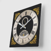 17世紀デザインウォールクロック スクエア壁時計 (傾斜)