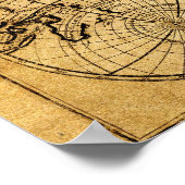 17世紀旧世界地図ポスタープリント ポスター (角)