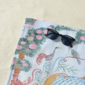 17世紀美術、鳥、人と風景 ビーチタオル (インサイチュ)