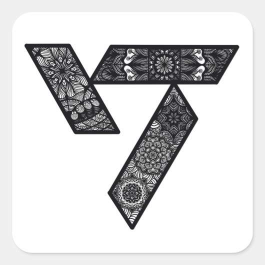 17個のロゴシール スクエアシール (正面)