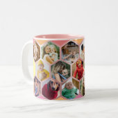 17写真コラージュかわいい家族の愛の記憶 ツートーンマグカップ (正面左)