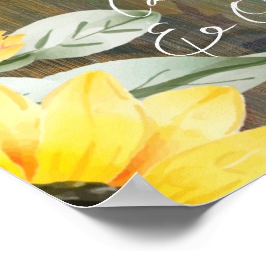 17台の木製素朴ひまわりフォトシーティング ポスター (角)