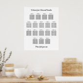 17台スタイリッシュ表結婚座図ポスター ポスター (キッチン)