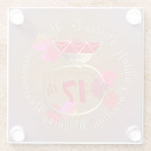 17周年結婚カーネリア ガラスコースター (裏面)