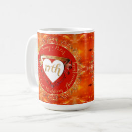 17周年結婚カーネリア コーヒーマグカップ