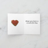 17周年結婚レッドカーネーション カード (内部)