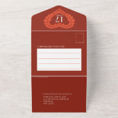 17周年結婚記念日のカーネリアンビーズ オールインワン招待状 (外側)