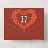 17周年結婚記念日イベント カーネリアン フォト オールインワン招待状 (裏面)