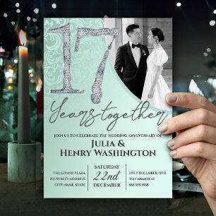 17周年記念のグリーンな結婚記念日 招待状