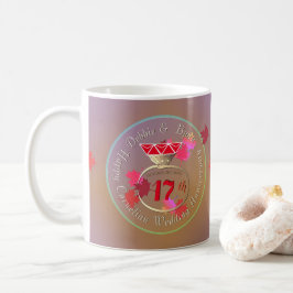 17周年記念カ結婚ーネリアンリングや輪2面 コーヒーマグカップ
