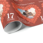 17周年記念写真カーネリアンビーズハート ラッピングペーパー (ロールコーナー)