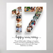 17周年記念写真コラージュポスター ポスター (正面)