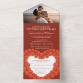 17周年記念結婚イベントカーネリアン写真 オールインワン招待状 (内側)