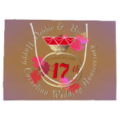 17周年記念結婚カーネリアン&ブルー ラージペーパーバッグ (裏面)