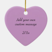 17周年記念結婚ハート写真 セラミックオーナメント (裏面)