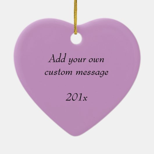 17周年記念結婚ハート写真 セラミックオーナメント (裏面)