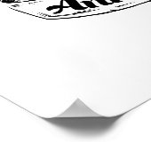 17周年記念結婚白黒のバラ ポスター (角)