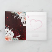 17周年記念結婚金のグリーティングカード サンキューカード (内部)